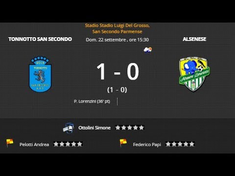 A.S.D. Tonnotto San Secondo VS  F.C.D. Alsenese 1 - 0