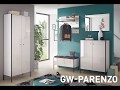 Wandgarderobe Parenzo Hochglanz Weiß / Weiß