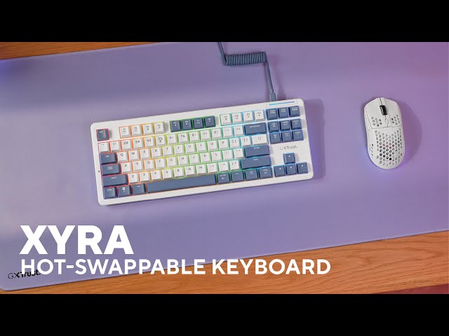 Teclado Trust GXT872 Xyra mécanique TKL Layout Español RGB switches hot-swap video