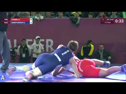 ( Women wrestling ) H.Chang ( Taiwan ) vs G.Manyurova ( Kazakhstan )