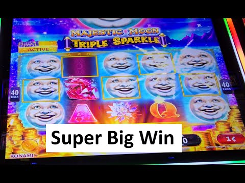Majestic Moon Triple Sparkle Slot Super Big Win! Konami Game