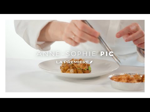 A menu created by Anne-Sophie Pic, promising a sensory experience for Air France La Première