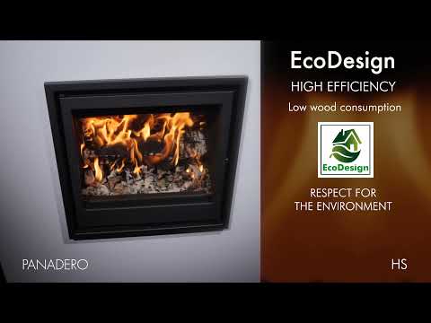 Braskamin Panadero HS ECODESIGN Inbyggd i Svart Plåt