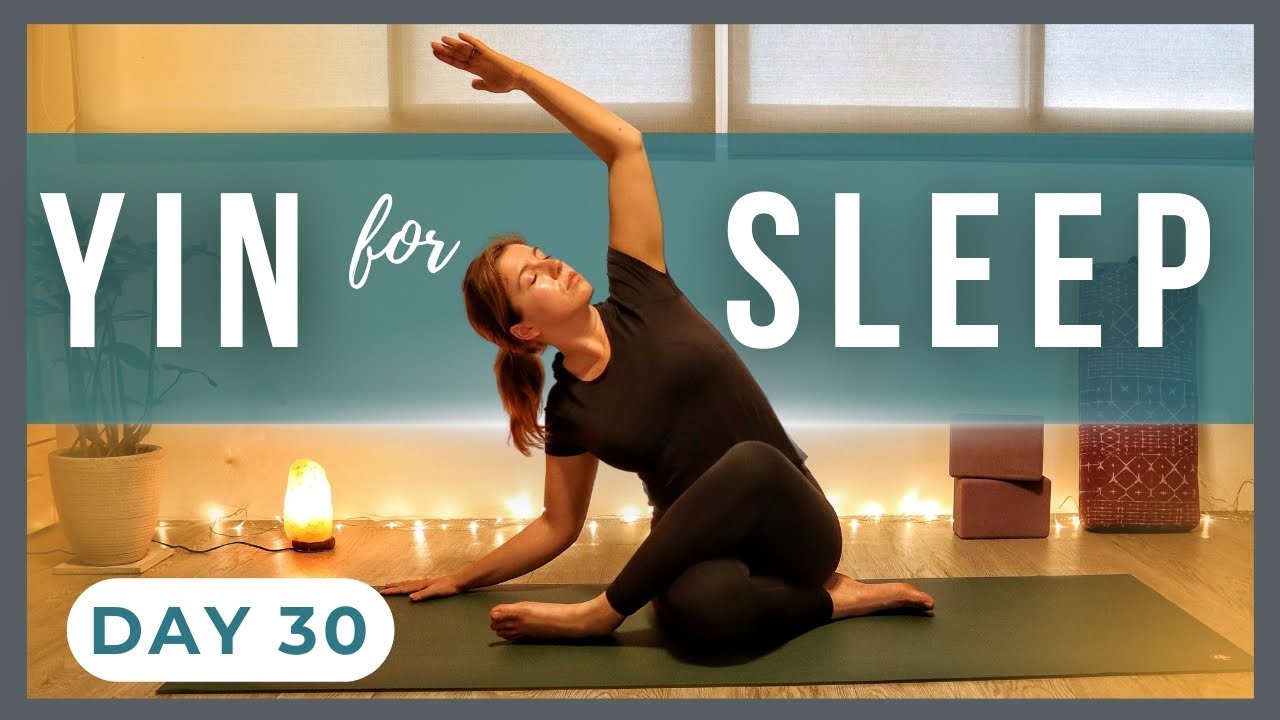 30-Min Bedtime Yin Yoga For Sleep NO PROPS — Yin Yoga class, 32 minutes