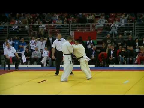 【KWU極真世界連合】第1回 世界空手道選手権大会 男子-70Kg級　決勝戦 岩澤寿英（Toshihide Iwasawa）Japan VS　エヴゲニーマムロ（Evgeni Mamro） Russia