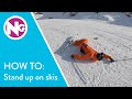 How To Stand up on Skis - 2 Ways // Learn to Ski