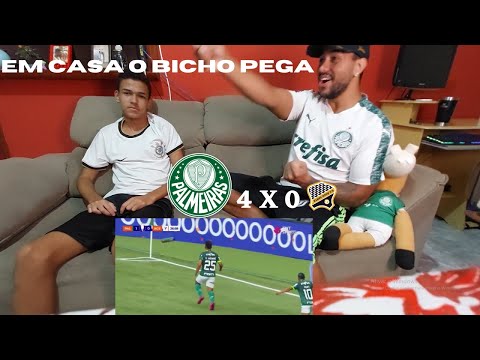 REACT - PALMEIRAS 4 X 0 ÁGUA SANTA - PALMEIRAS BI CAMPEÃO CAMPEONATO PAULISTA