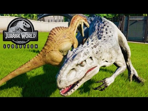 NEW SPINORAPTOR vs INDOMINUS REX (JURASSIC WORLD EVOLUTION)