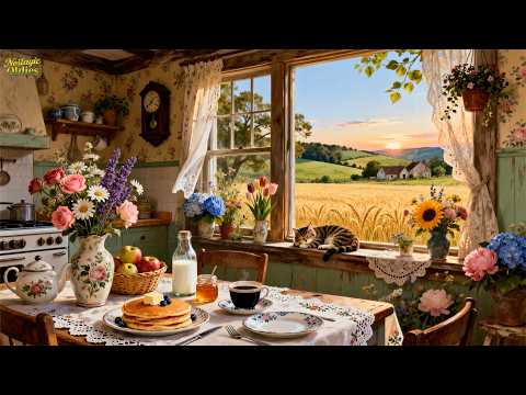 1950s Summer Afternoon in a Quiet French Garden 🌿 Vintage Jazz Oldies Playing in Another Room