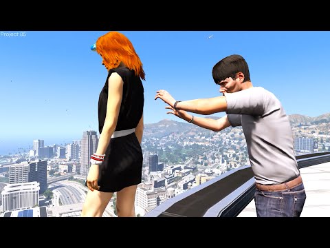 GTA Shoving/Pushing people off tallest building and glass surface