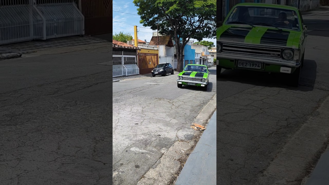 Opala SS6 1974 SUPER VERDE, pequenos ajustes após a restauração #carroantigos #opala