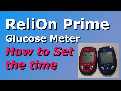 Relion Prime Glucose Meter How to Set the time