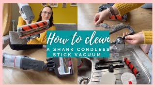 HOW TO CLEAN A SHARK CORDLESS STICK VACUUM CLEANER | CLEAN WITH ME UK