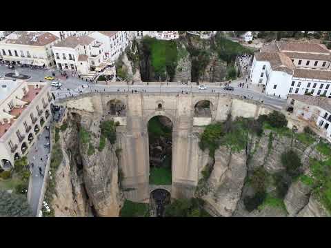 Ronda visit Leo, Enzo & Milan  🌟 #dji  Drone 🚁📸  Dramatic cliffs & the iconic Puente Nuevo. 💚