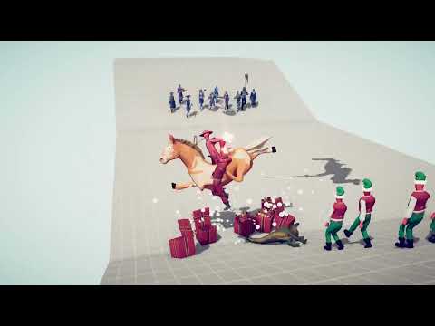 PRESENT ELF TEAM vs SECRET TEAM - Totally Accurate Battle Simulator TABS