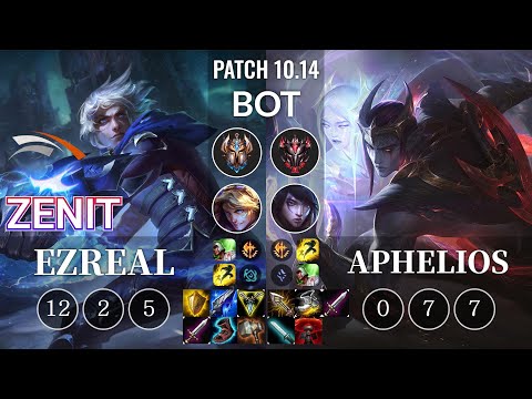 HLE Zenit Ezreal vs Aphelios Bot - KR Patch 10.14