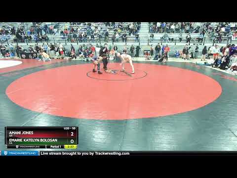 55 Lbs Champ. Round 2 - Amani Jones, GA Vs Emarie Katelyn Bolosan, CA F3f1