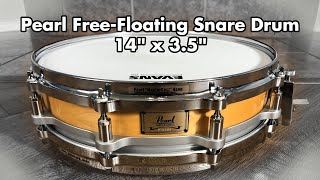 Video thumbnail for Pearl Free-Floating Snare Drum 14x3.5" M-9114P - Clean-up and Sound Test by Drum Stash