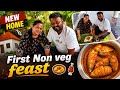 First Non Veg Cooking In New House After House Warming Hussain Manimegalai