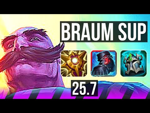 BRAUM & Ezreal vs LUX & Jhin (SUP) | 66% winrate | KR Master | 25.7