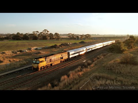 NR24 Leads 5AM8 "The Overland" JBRE Passenger Train At Sunset (1/8/2024) - PoathTV Railways