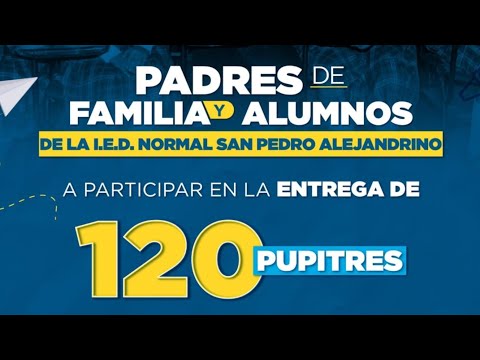 🚨 Alcalde Pinedo Entrega 120 Pupitres en la IED San Pedro Alejandrino 👉🏾🪑🪑🪑🪑🪑🪑