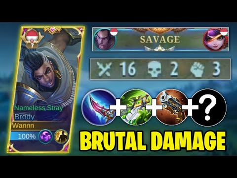 BRODY PAKAI BUILD TERSAKIT AUTO SAVAGE !! BRUTAL DAMAGE BUILD - Mobile Legends