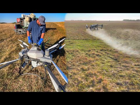 Drone Spraying Our Pastures!