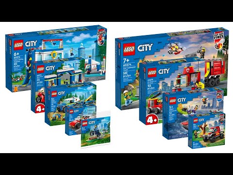 ALL LEGO City Fire and Police 2023 Compilation / Collection - Unbox and speed build