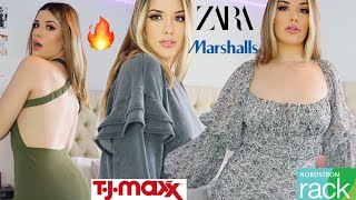 HUGE TRY-ON SUMMER HAUL (TJMAXX, Marshalls, Nordstrom Rack, Zara, & MORE)