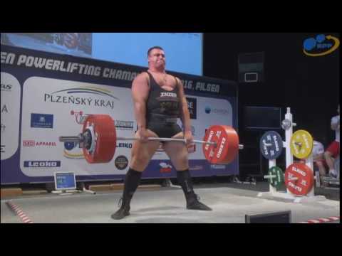 Svistunov Volodymyr - Deadlift 340 kg @ 120+ / European Open Championships 2016