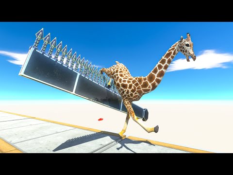 THREE BLADES TRAP Who Can Escape? Animal Revolt Battle Simulator