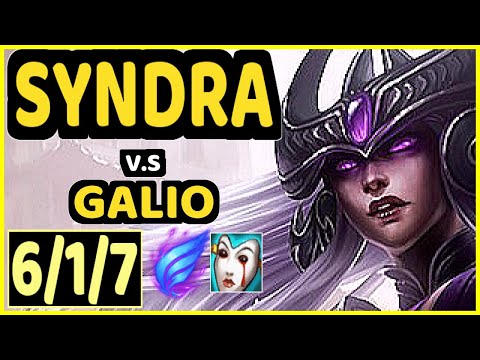 VALUE (NA) (SYNDRA) vs GALIO - 6/1/7 KDA MID GAMEPLAY - NA Ranked MASTER