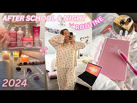 AFTER SCHOOL + NIGHT ROUTINE FOR 2024 | reset for 2024, gym, journaling, etc.🎀