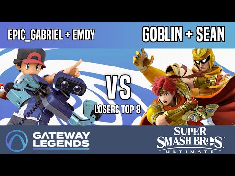 Gateway Legends - Losers Top 8 - Epic_Gabriel + Emdy(ROB+PT) Vs. Goblin + Sean(Roy+Captain Falcon)