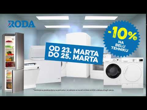 Roda: -10% popusta na belu tehniku 23.03 - 25.03.2018.