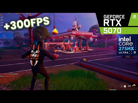 RTX 5070 + Intel Ultra 9 275HX - Fortnite 1440p 1080p Epic low and performance settings | Benchmark