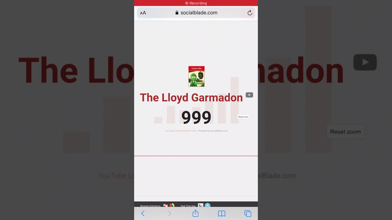 Guys I’m at 999 subscribers