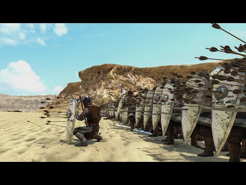 300 MEN SHIELD WALL vs ARCHERS - Mount & Blade 2 BANNERLORD