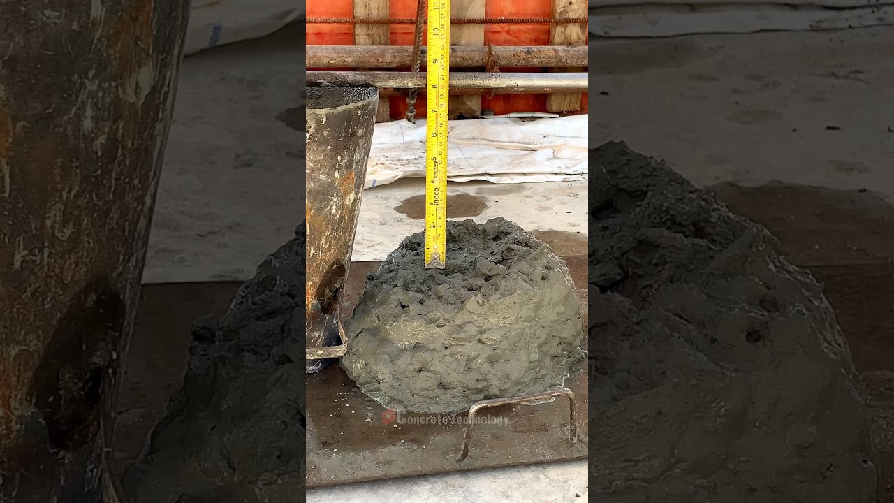 True Slump Concrete Performs #concrete #construction #mixing #shortvideo #youtubeshorts