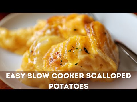 Easy Slow Cooker Scalloped Potatoes