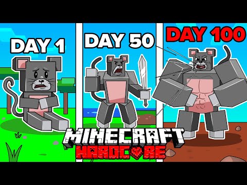 1000 DAYS as a MOUSE in HARDCORE Minecraft!