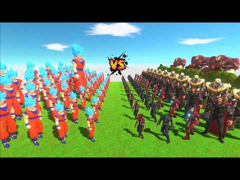 Goku vs. Marvel Avengers Power Levels - Animal Revolt Battle Simulator