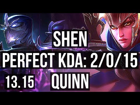 SHEN vs QUINN (TOP) | 2/0/15, 3.5M mastery | NA Master | 13.15