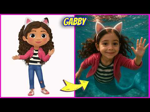 Gabby's Dollhouse as Mermaid ~ Guess the Voice Quiz | Gabby, DJ Catnip, Pandy Paws...