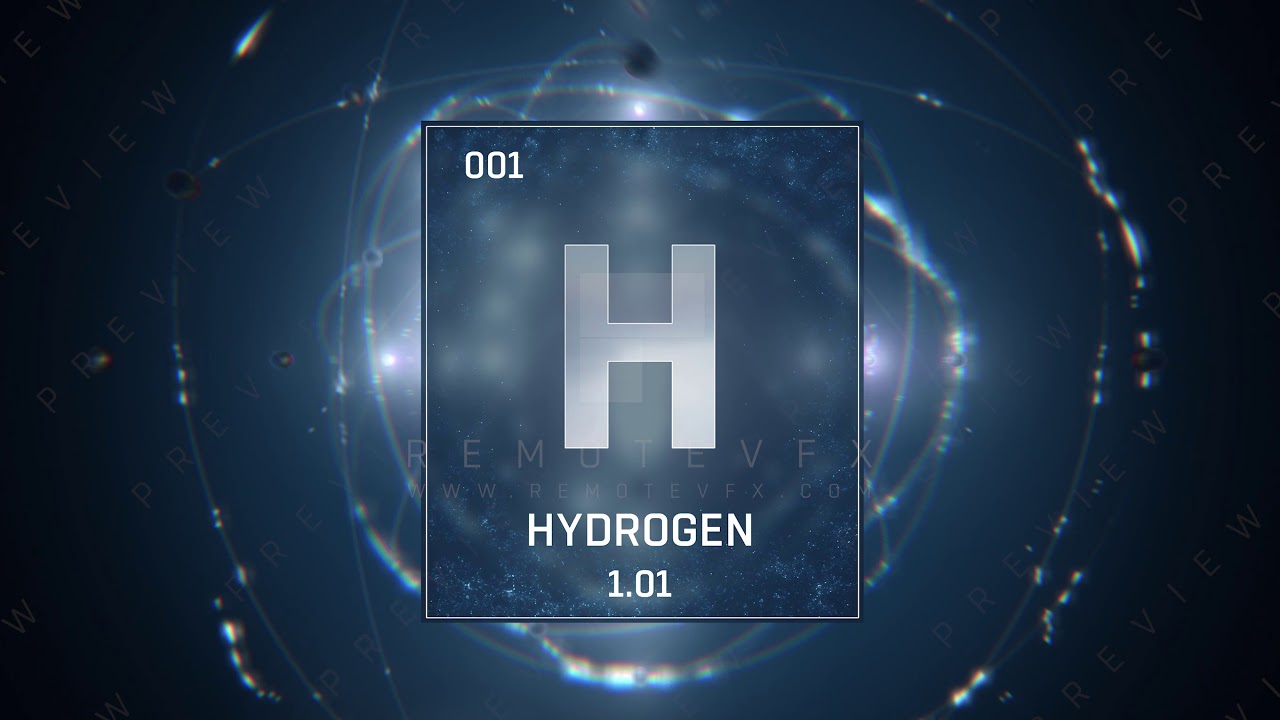 Hydrogen as Element 1 of the Mendeleev Table / of the Periodic Table of Elements - loop - ENGLISH