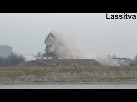 Budapest - A VITUKI Toronyház robbantása lassítva is