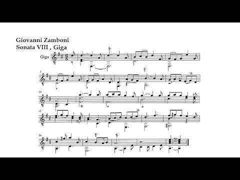 G. Zamboni. Sonata VIII, Giga