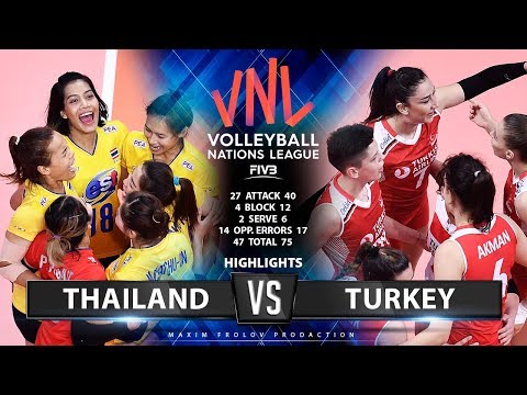 Thailand vs Turkey | Highlights | Women's VNL 2019