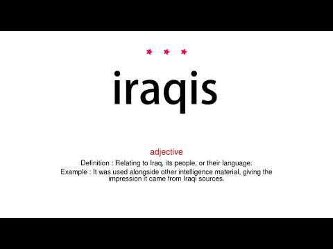 How to pronounce iraqis - Vocab Today